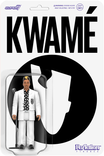 Super7 - Kwame - ReAction Figures Wv2 - Kwame (White/Black Polka Dot)