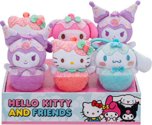 Jazwares - Hello Kitty - 4"" Clip-on Plush Assortment 6ct PDQ