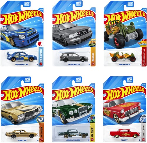 Hot Wheels Basic 1:64 Car 72-Piece J Assortment