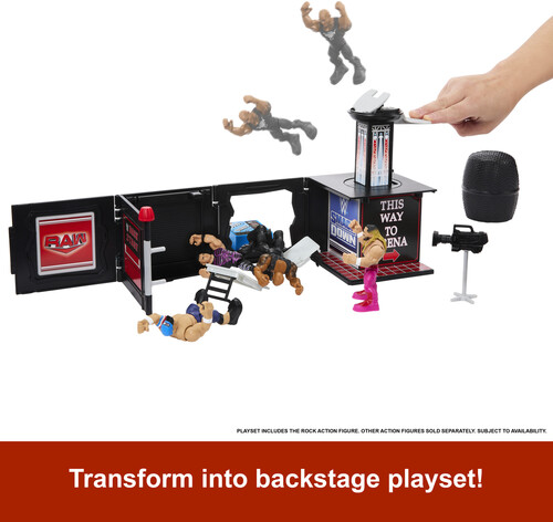 WWE Knuckle Crunchers The Rock Final Boss Microphone Playset