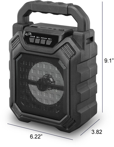 iLive ISB199B Bluetooth Tailgate Party Speaker FM Radio Recha able (Black)