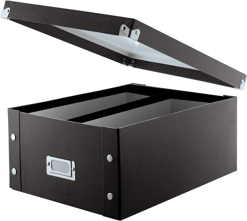 Snap-N-Store - Double Wide CD Storage Box 2-Pack - Black SNS01532