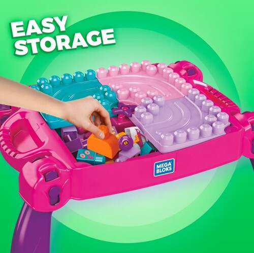 Mega bloks build n deals learn table pink