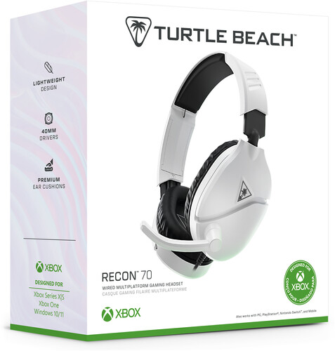 Xbox Accessory: Wired Headset - Turtle Beach Recon 70 White