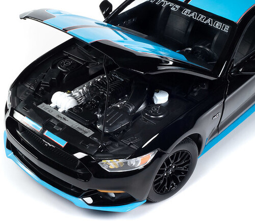 Auto World 2016 Ford Mustang Petty's Garage - Black 1/18 Scale Diecast