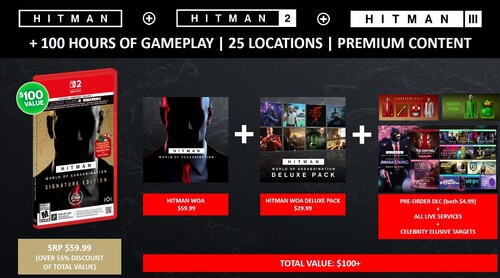 HITMAN World of Assassination - Signature Edition (Switch 2) (Game-Key Card) à 59,99