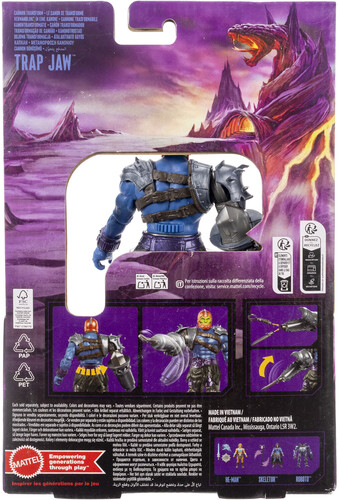 Figura Trap Jaw Con Cañón Transformador – 13,9 Cm – Girar Y Soltar – Inspirada En La Película De 2026 – Masters Of The Universe – Incluye Gancho Y Cañón