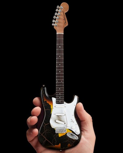 JIMI HENDRIX "Tribute" Fender Strat 1:4 Scale Replica Guitar ~Axe Heaven~ 