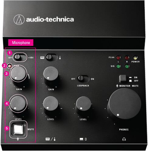 Audio Technica AT-UMX3 Livestreaming USB Audio Mixer (Black)