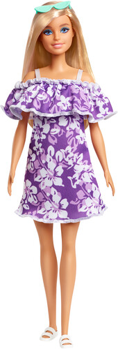 Barbie Loves The Ocean Purple Floral Dress w/ Ruffle