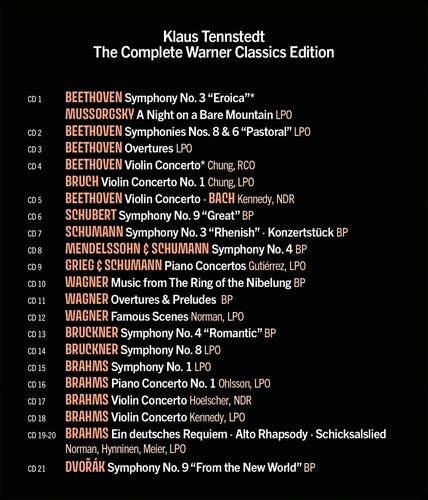 Klaus Tennstedt The Complete Warner Classics Edition Reissue on