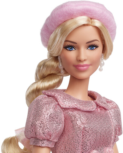 blonde barbie pink dress 2008 BARBIE COLOR YOUR WORLD PINK POLKA DOT DRESS BARBIE DOLL MATTEL BLONDE HAIR