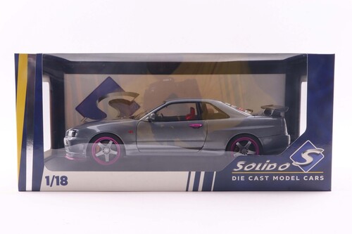 Solido - 1/18 Nissan Skyline GT-R (R34) Grey Die-Cast Car