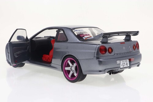 Solido - 1/18 Nissan Skyline GT-R (R34) Grey Die-Cast Car