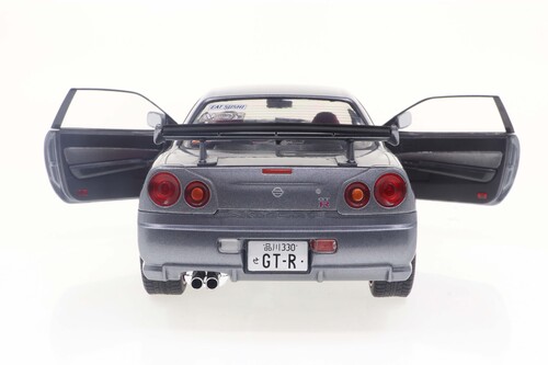 Solido - 1/18 Nissan Skyline GT-R (R34) Grey Die-Cast Car
