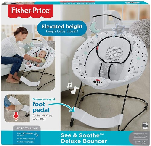 fisher price see and soothe deluxe bouncer