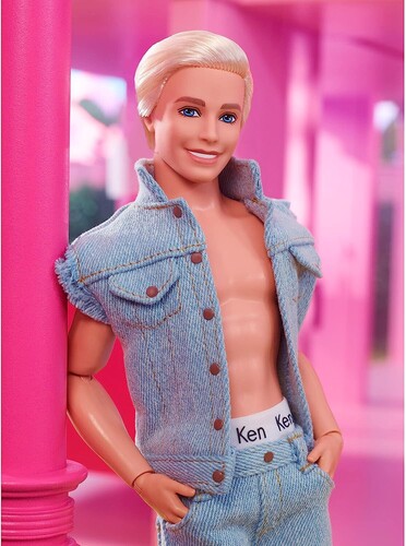 Mattel Barbie The Movie Ken Doll Wearing All Denim Matching Set with Ken Underwear