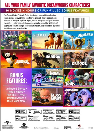 Dreamworks 10 Movie Collection Boxed Set On