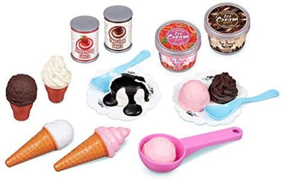 Playsets - 23-Piece Kids Ice Cream Playset