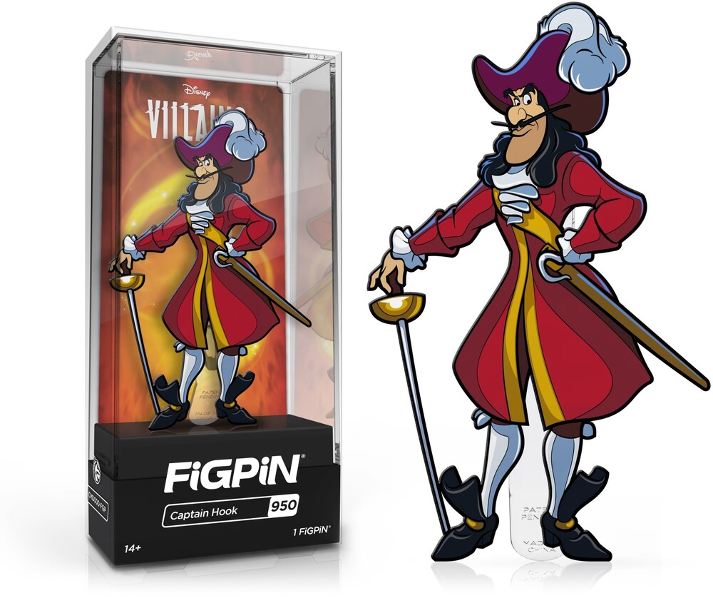 Figpin Disney Villains Captain Hook #950 - FiGPiN Disney Villains Captain Hook #950