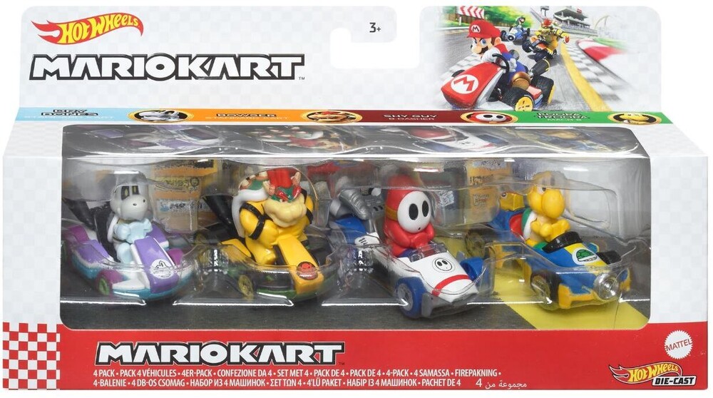 Hot Wheels - Hw Mario Kart 4 Pack 2 (Tcar)