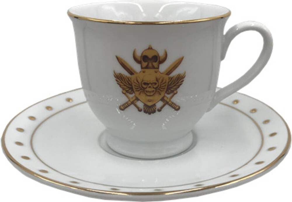 Motu Castle Grayskull Crest Porcelain Cup & Saucer - Motu Castle Grayskull Crest Porcelain Cup & Saucer