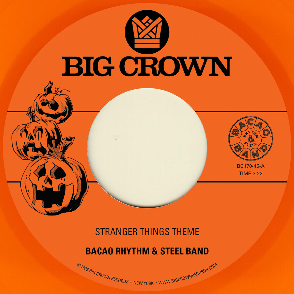 Bacao Rhythm & Steel Band - Stranger Things Theme b/w Halloween Theme [Pumpkin Orange Vinyl Single]