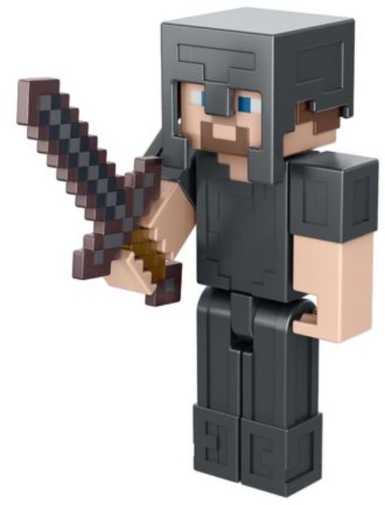 Minecraft - Minecraft 3.25in Figure Steve In Netherite Armor