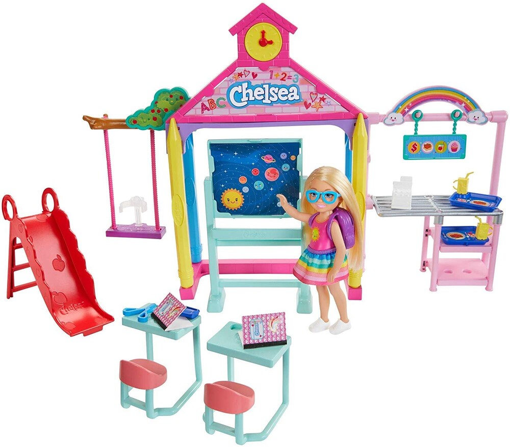 Barbie - Mattel - Barbie Club Chelsea Doll and School Playset, Blonde