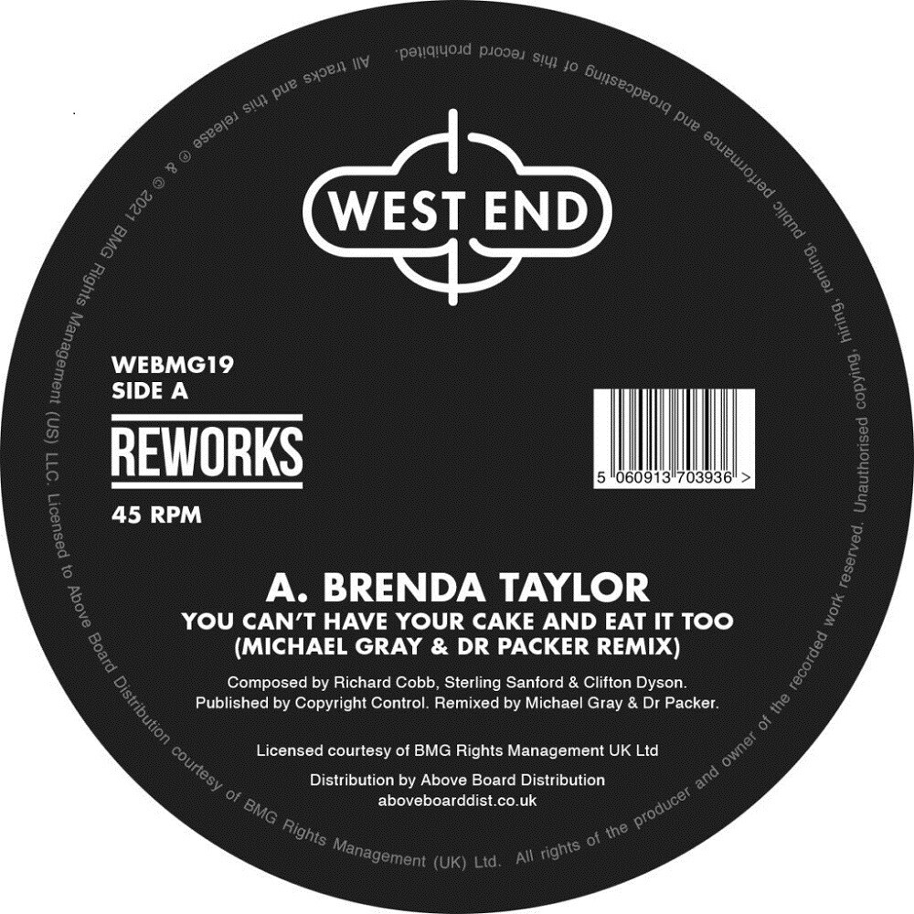 Taylor, Brenda - You Can't Have Your Cake & Eat It Too (Michael Gray & Dr Packer Remix)