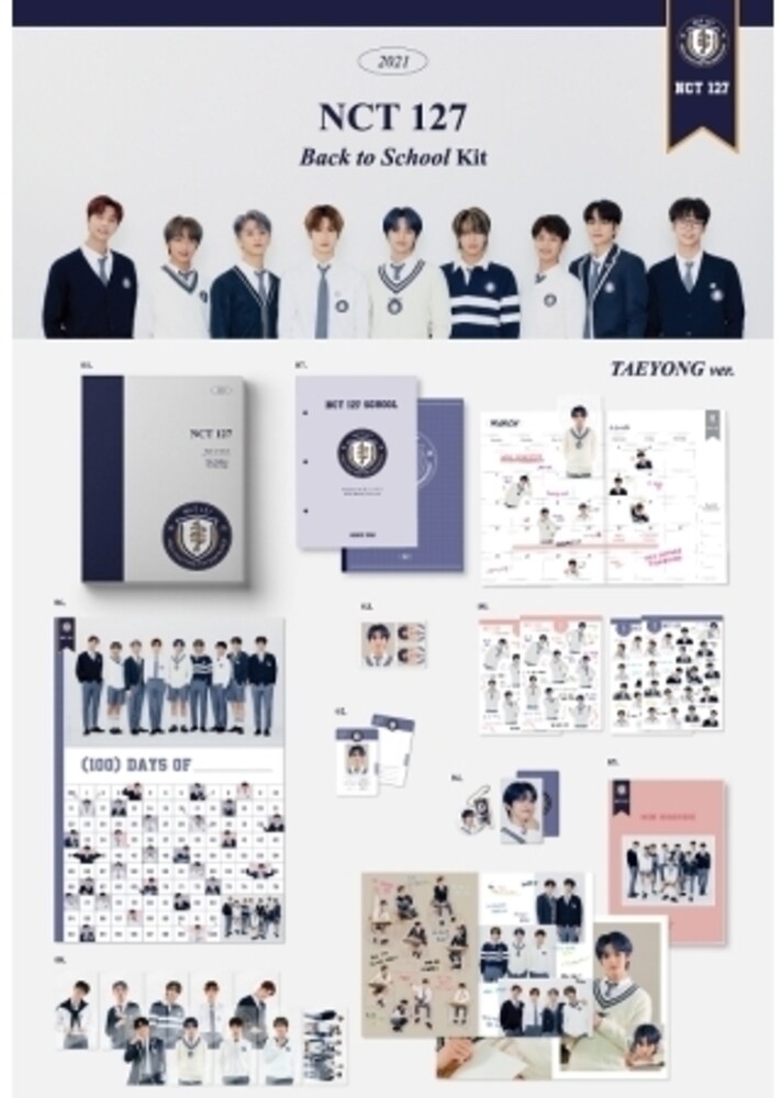 NCT 127 - 2021 NCT 127 Back To School Kit (Mark Version) (incl. 100 DaysChallenge Poster, Mini Brochure, 80pg Notepa, Clear Bookmark Set +