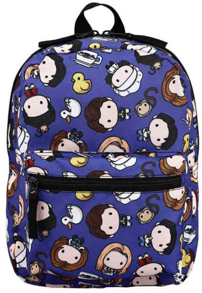 Friends Chibi Toss Aop Mini Backpack - Friends Chibi Toss Aop Mini Backpack (Back) (Mult)