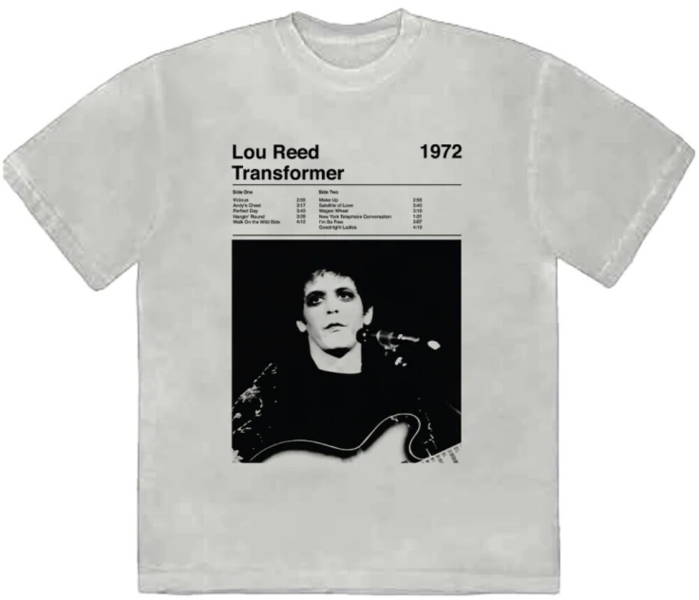 Lou Reed Transformer 1972 Grey Unisex Ss Tee S - Lou Reed Transformer 1972 Grey Unisex Ss Tee S