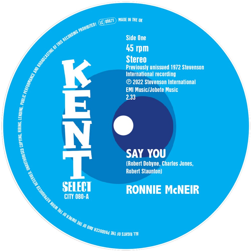 Ronnie Mcneir - Say You / I'm Sorry (Uk)