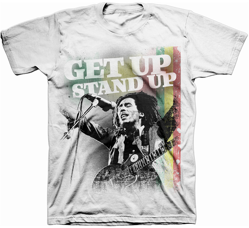 Bob Marley Get Up Stand Up White Ss Tee Xl - Bob Marley Get Up Stand Up White Ss Tee Xl (Wht)