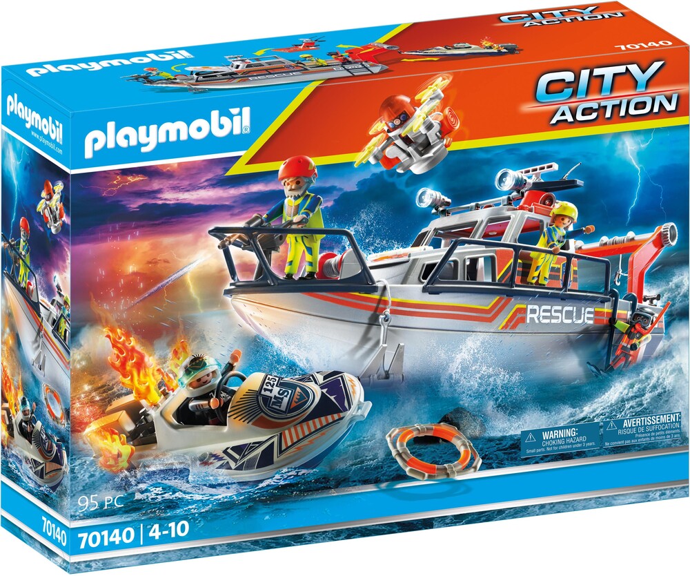 Playmobil - City Action Fire Rescue With Personal Watercraft
