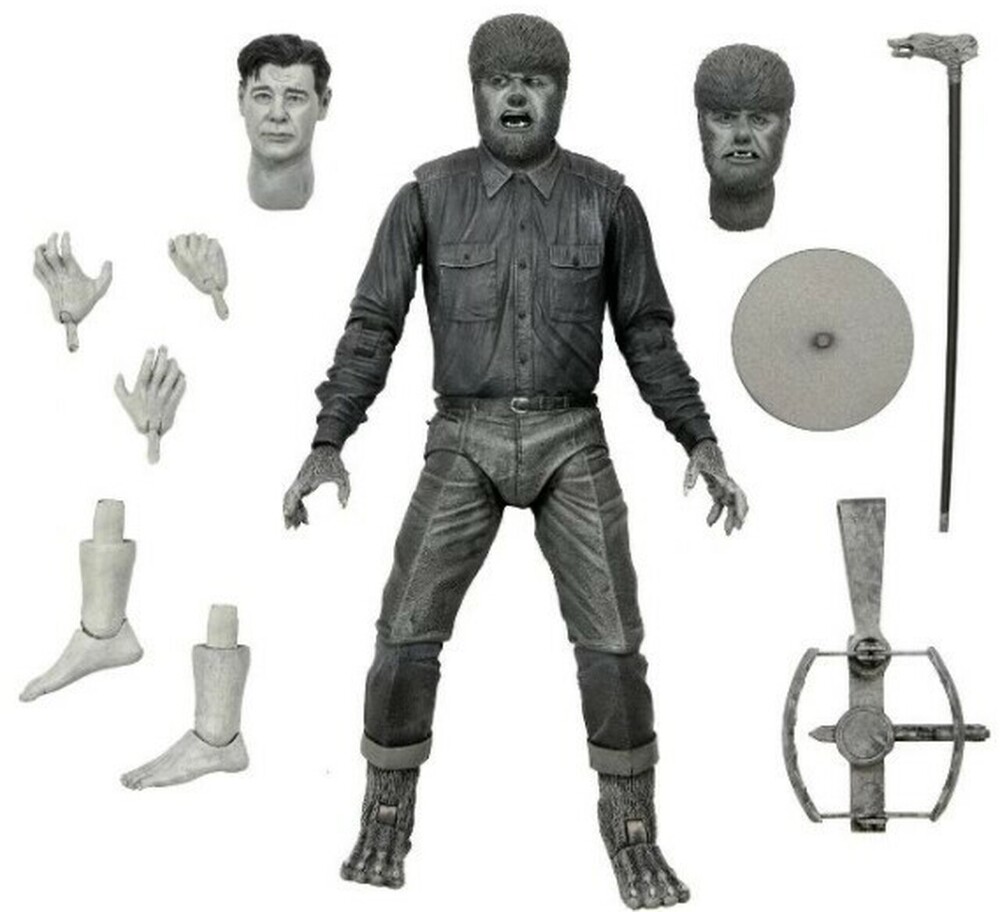  - Universal Monsters Ultimate Wolf Man B&W 7in Af