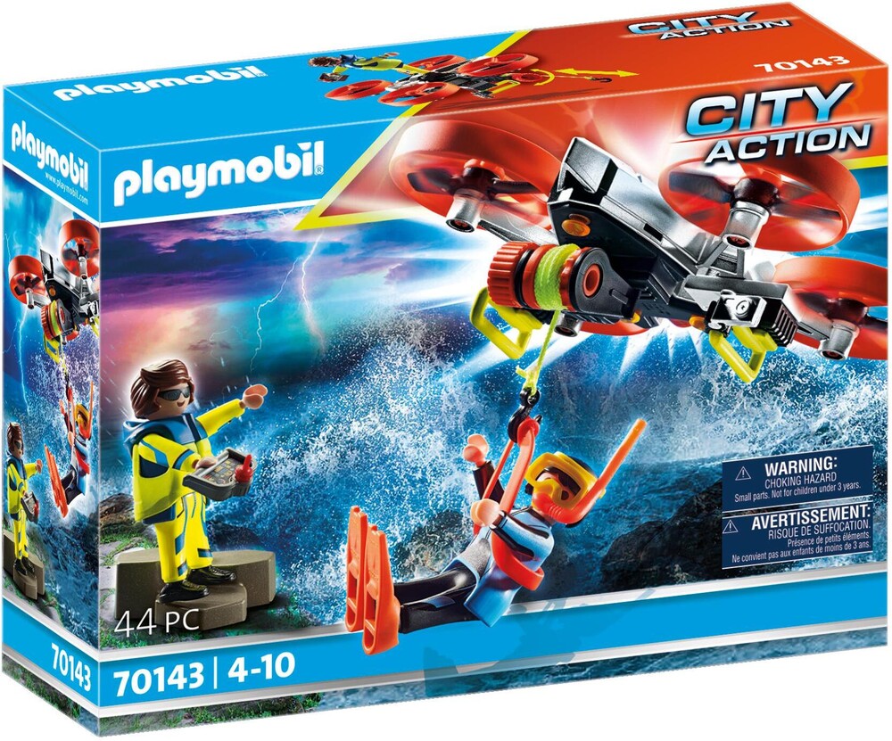 Playmobil - City Action Diver Rescue With Drone (Fig)
