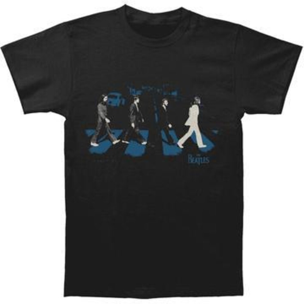 The Beatles - The Beatles Abbey Road Stride Black Unisex Short Sleeve T-Shirt Large