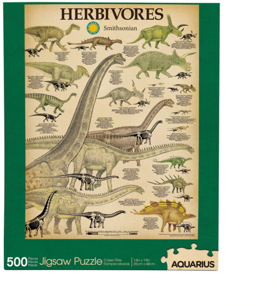 Smithsonian Herbivores 500 PC Jigsaw Puzzle - Smithsonian Herbivores 500 Pc Jigsaw Puzzle