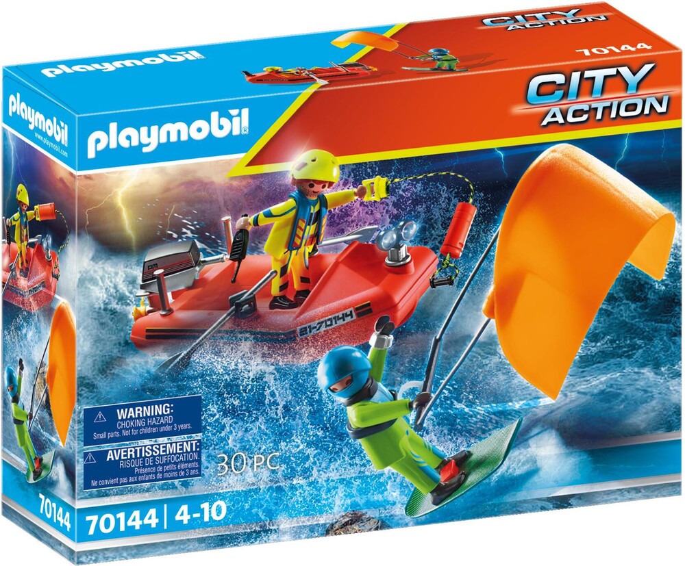 Playmobil - City Action Kitesurfer Rescue With Speedboat (Fig)