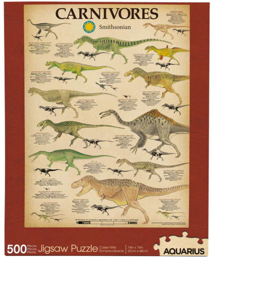 Smithsonian Carnivores 500 PC Jigsaw Puzzle - Smithsonian Carnivores 500 Pc Jigsaw Puzzle