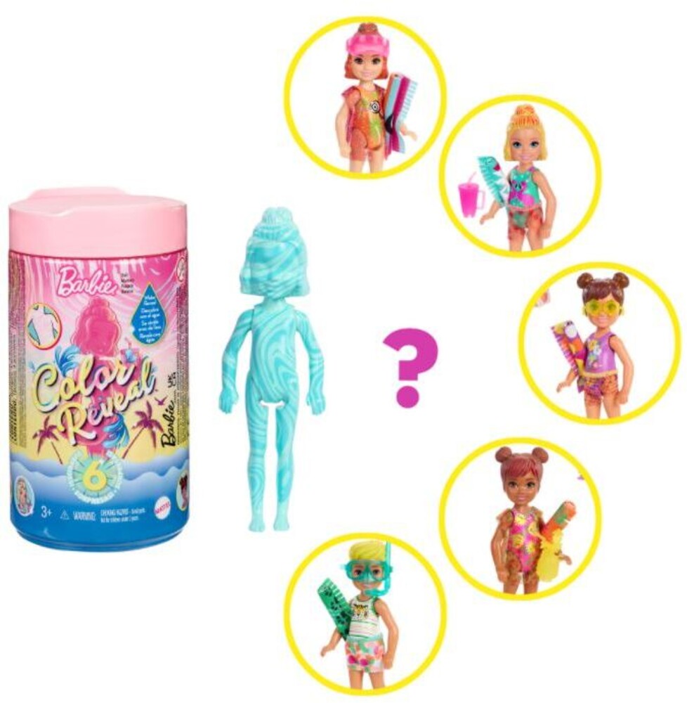 Barbie - Mattel - Barbie Chelsea Color Reveal Doll, One Surprise Color Reveal with Each Transaction