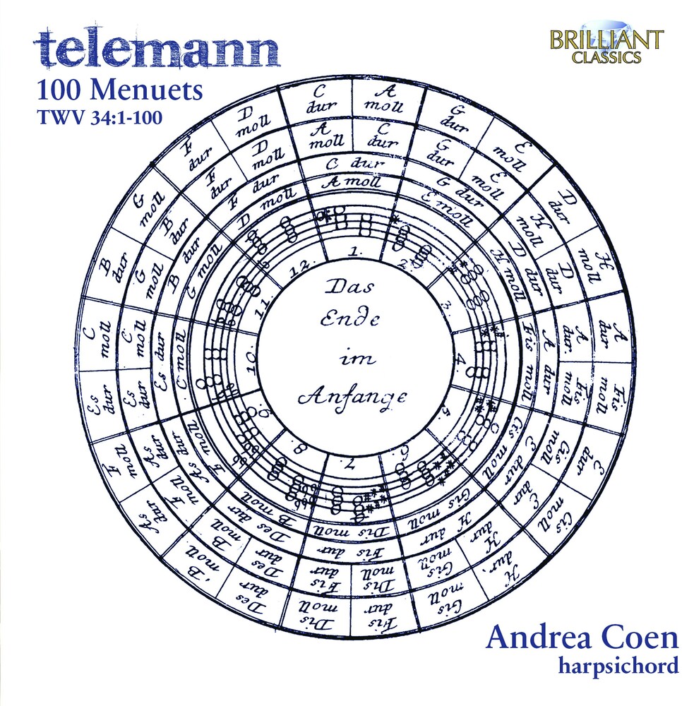 Telemann / Coen - 100 Menuets Twv 34 1-100 (2pk)