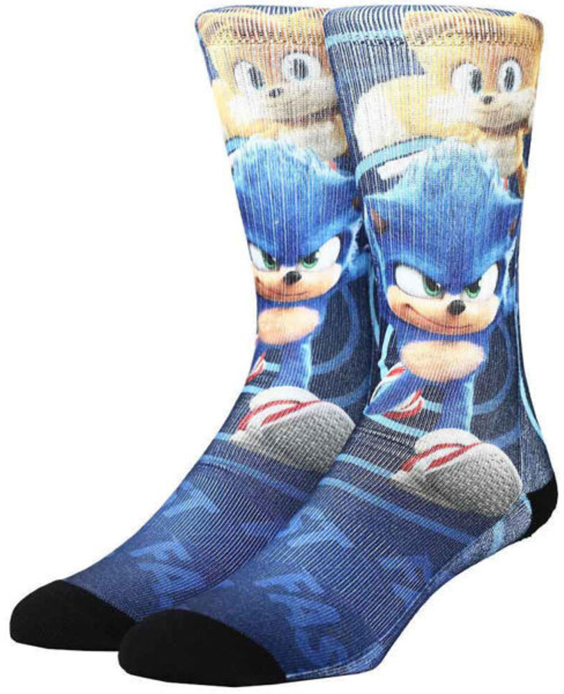 Sonic the Hedgehog 2 Sonic Crew Socks Size 8-12 - Sonic The Hedgehog 2 Sonic Crew Socks Size 8-12