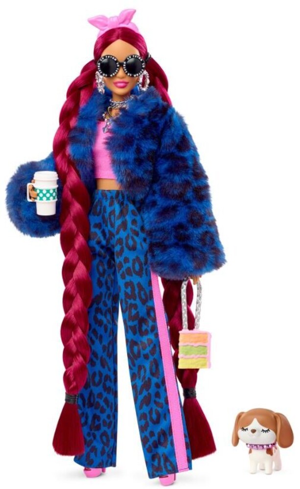 Barbie - Barbie Extra Doll With Blue Leopard Track Suit