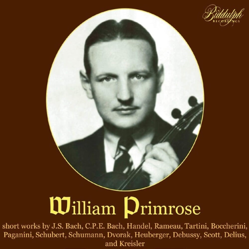 WILLIAM PRIMROSE - Plays Baroque Sonatas & Encore Pieces (Aus)