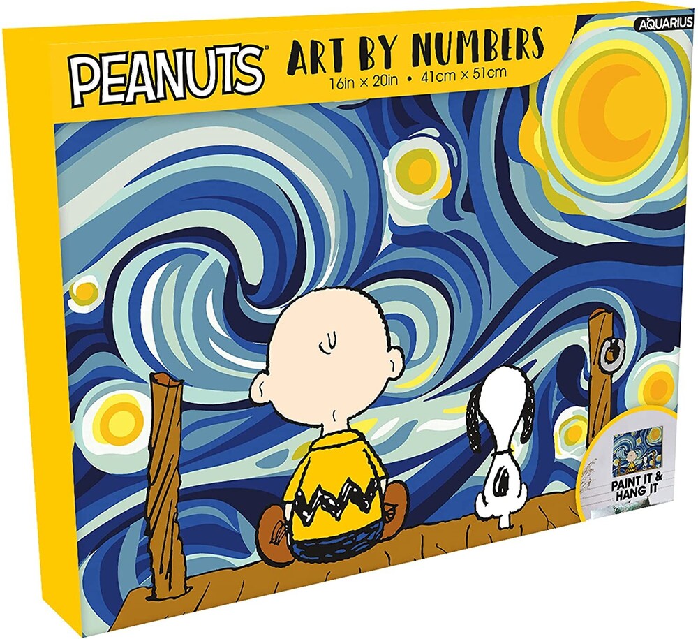 Peanuts Starry Night Artxnumber 16X20 Painting Kit - Peanuts Starry Night Artxnumber 16x20 Painting Kit