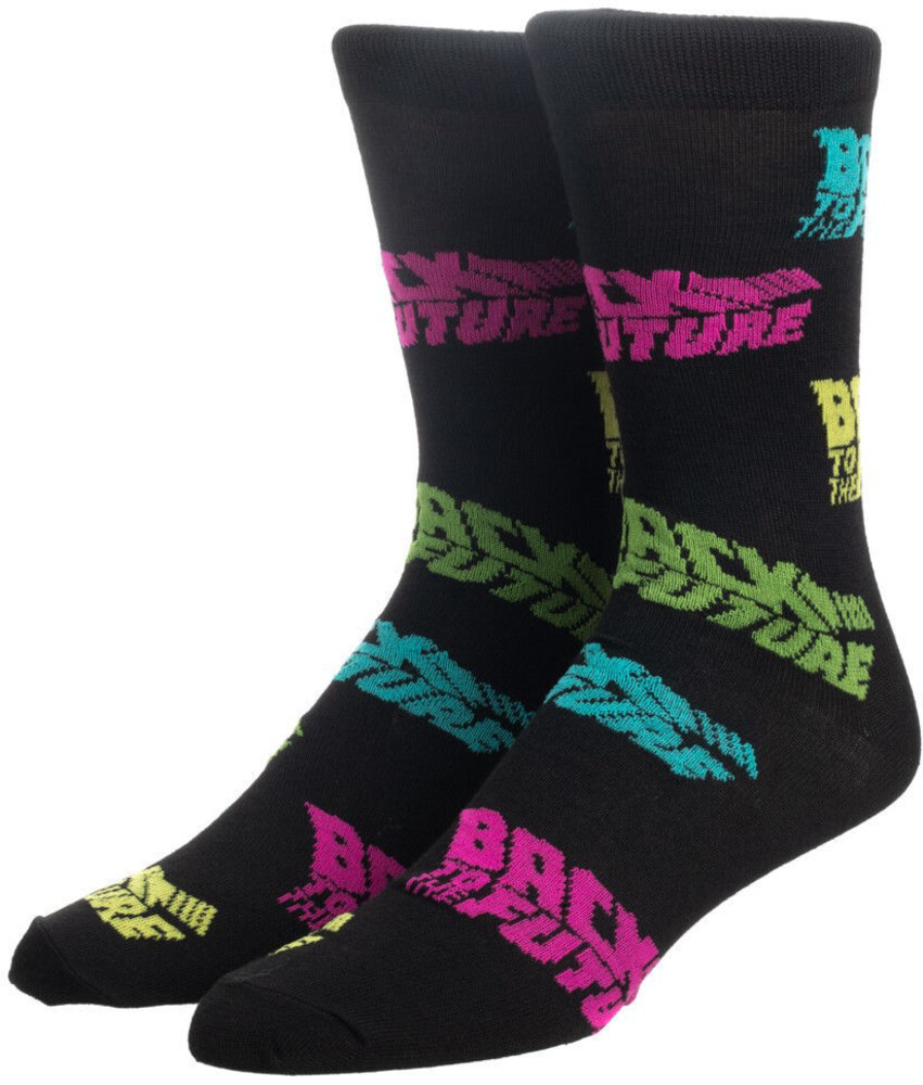 Back to the Future 1 Pair Crew Socks 8-12 - Back To The Future 1 Pair Crew Socks 8-12 (Mult)