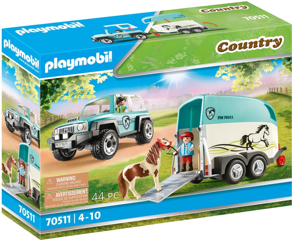 Playmobil - Country Car With Pony Trailer (Fig)